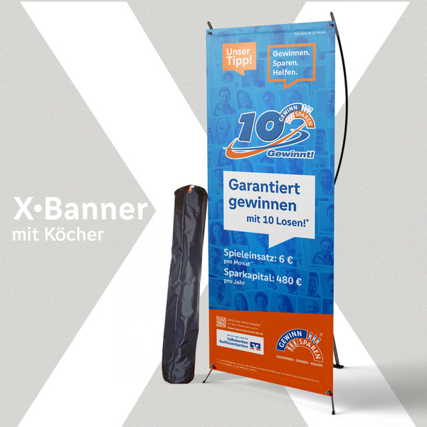 Mobile X-Banner Werbedisplay für 