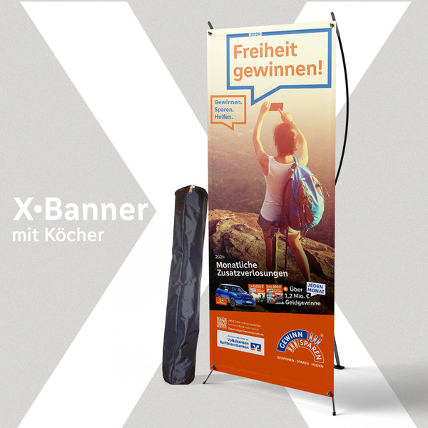 Mobile X-Banner Werbedisplay für 