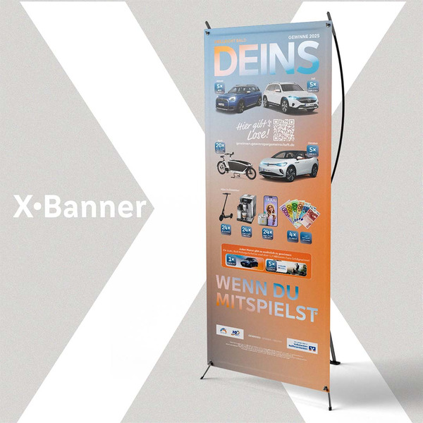 Mobile X-Banner Werbedisplay für 