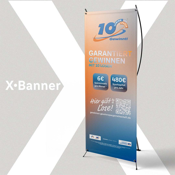 Mobile X-Banner Werbedisplay für 