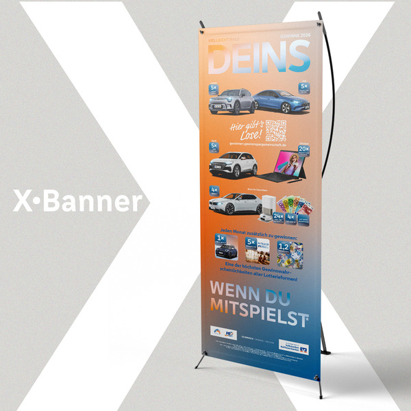 X-Banner komplett mit Gestell X-Banner komplett mit Gestell