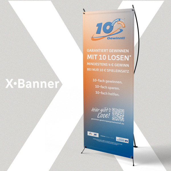 X-Banner komplett mit Gestell X-Banner komplett mit Gestell