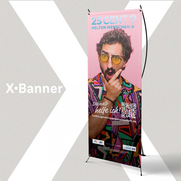 X-Banner komplett mit Gestell X-Banner komplett mit Gestell