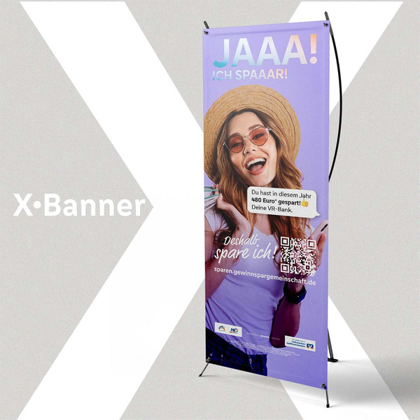 X-Banner komplett mit Gestell X-Banner komplett mit Gestell